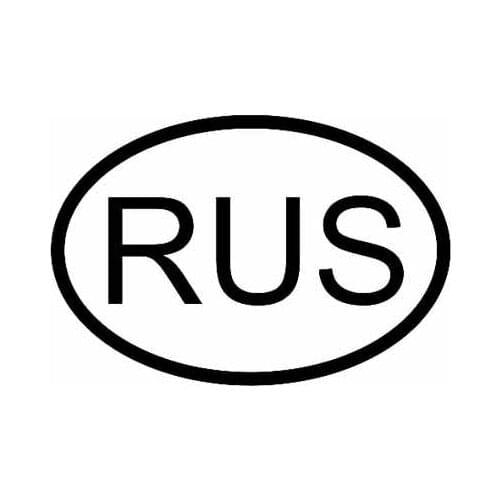 Hot Sell Personality RUS COUNTRY CODE OVAL Car Stickers Decals Side Door Accessories Auto Decorative Stickers PVC 10cm X 7cm