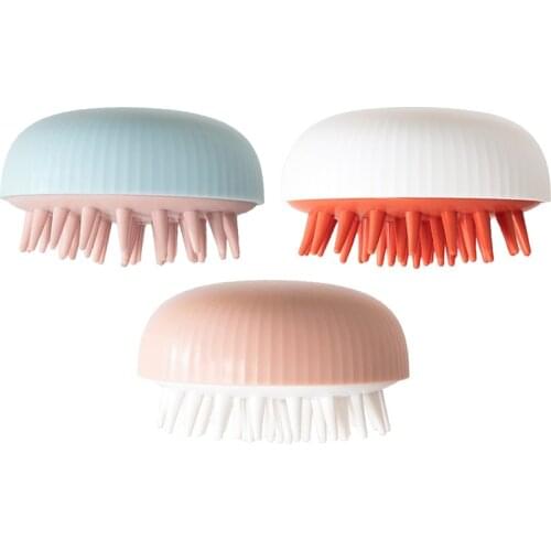 3PCS Hair Scalp Massager Shampoo Washing Brush Comb Shower Head Scrubber Cleanser Dandruff Rake Head Acupoint Relaxing