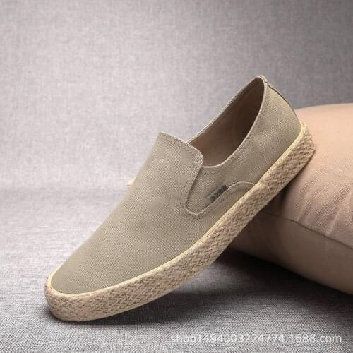 Spring autumn Fashion Men Canvas Shoes Espadrilles Men Casual Slip on Breathable Loafers Men Flats Shoe Zapatos Hombre