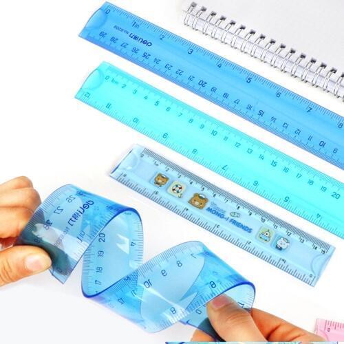 15cm 20cm 30cm Soft Straight Ruler Multicolour Student Flexible Ruler Office School Supplies