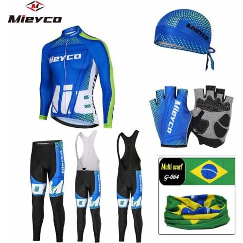 2021 New Men Long Cycling Jersey Set Breathable Team Racing Sport Bicycle Jersey Mens Cycling Clothing Full Bike Jersey