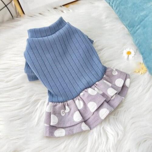 New Pet Clothes Dot Dog Dress For Dogs Skirt Summer Dog Wedding Dresses Yorkshire Clothes For Dogs Chihuahau Pet Cat Dress