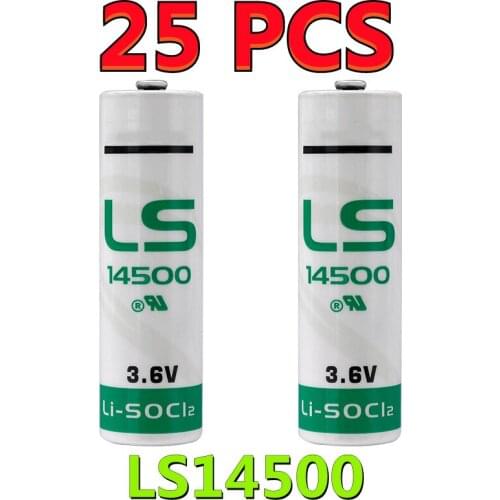 25PCS New Original For SAFT LS14500 AA 3.6V 2600mAh Thionyl Chloride Industrial Lithium Battery PLC Batteries