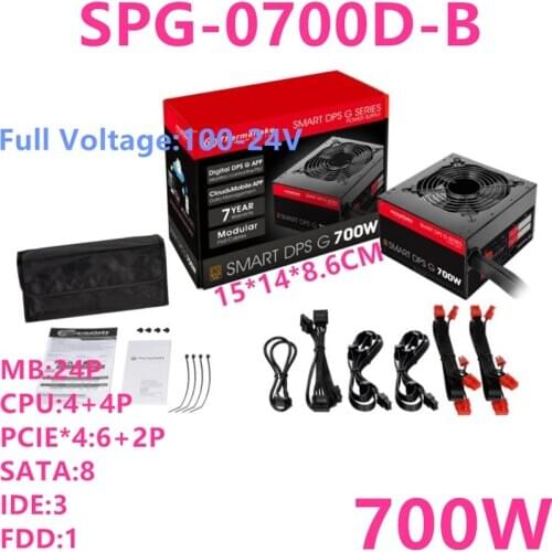 New PSU For Thermaltake(Tt) Brand Smart DPS G 700W 80plus Bronze Half Module Game Power Supply 700W Power Supply SPG-0700D-B