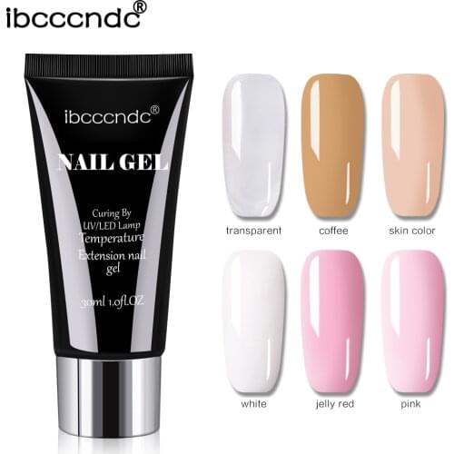 30g Upgrade Version Polygels Quick Building Nail Gel Nail Ehancement Long Lasting Extension Gel Pink Clear Jelly Red