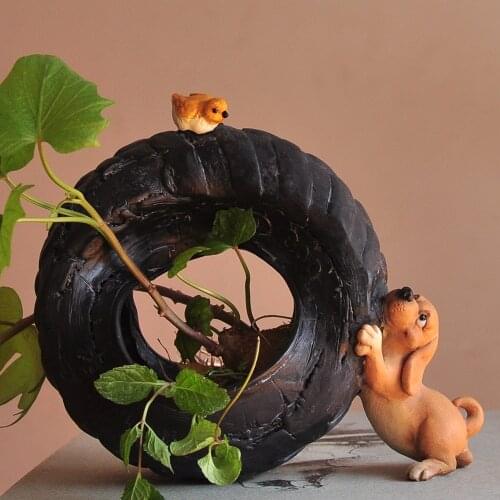 Everyday Collection Resin Dachshund Dog Figurines Home Decoration Accessories &Fairy Garden Miniature Decoration& Car Decoration