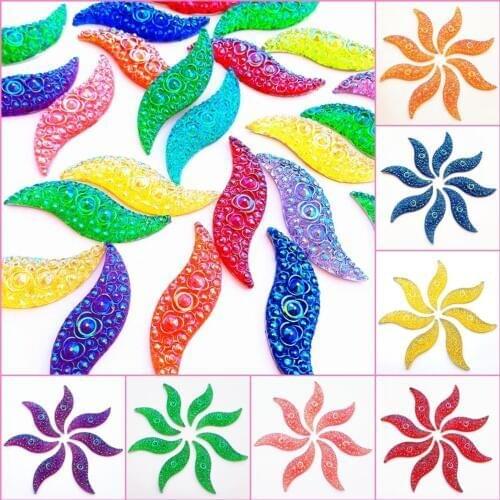 STUNNING 15x48mm Resin Mixed Color Rhinestones for Sewing Accessories Costumes Wedding Gown Handicrafts Dress Strass Stone Craft