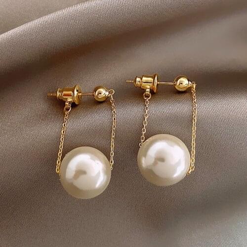 Simple Elegant Small Pearl Drop Earrings For Women 2021 New Trend Jewelry Party Ladies' Unusual Dangle Earring Accessories