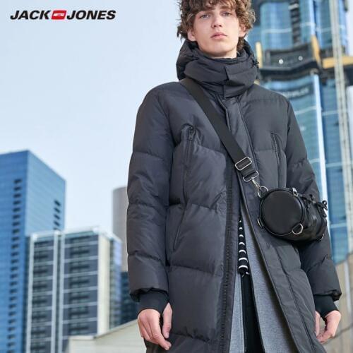 JackJones Mens Winter Casual Hooded Long Down Jacket Coat Menswear Streetwear 219312507