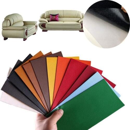 20*10cm No Ironing Self Adhesive Stick on Sofa Clothing Repairing Leather PU Fabric Big Sticker Patches for Car Seat Hole Repair