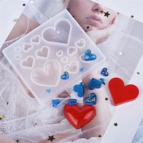 DIY Epoxy Resin Mold Sea Shell Starfish Heart Cat Claw Silicone Crystal Mold Jewelry Making Tool Handmade Crafts Home Decoration