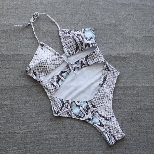 Sexy High Cut Out Monokini One Piece Swimsuit Women Padded Brazilian Bathing Suit String Bandage Swimwear Bodysuit Beach Wear