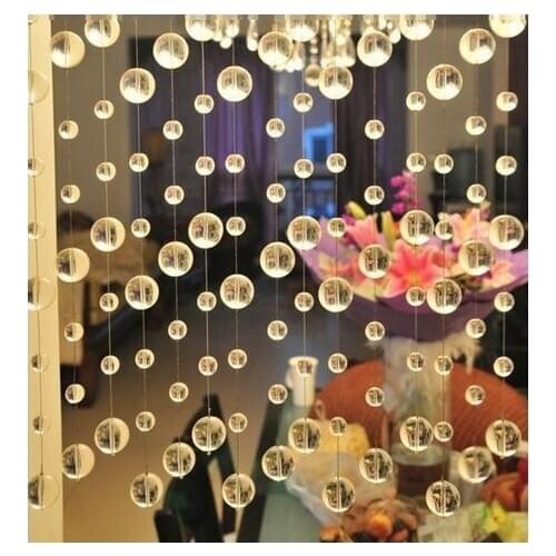 Camal 100pcs 10/12/14mm Crystal Glass Smooth Clear Loose Beads Rondelle Balls For DIY Jewelry Making Bracelet Necklace Curtain