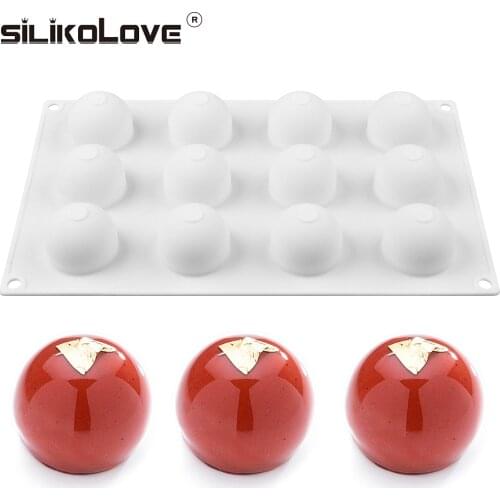 SILIKOLOVE Silicone Cake Mold Baking Accessories Round Ball Mousse Mold Silicone Bakeware Home Kitchen Sugarcraft Dessert Tools
