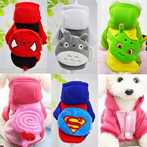 Warm Pet Dog Clothes Winter Pocket Hoodie Clothing For Dog Costumes Thickening Cute Puppy Clothes For Small Dog Pet Roupa 27S1