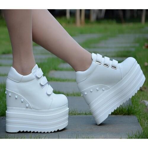 Fashion Women Shoes 14cm High Heels Platform Shoes Ladies Pumps 2019 Spring wedge casual shoes super high single shoes