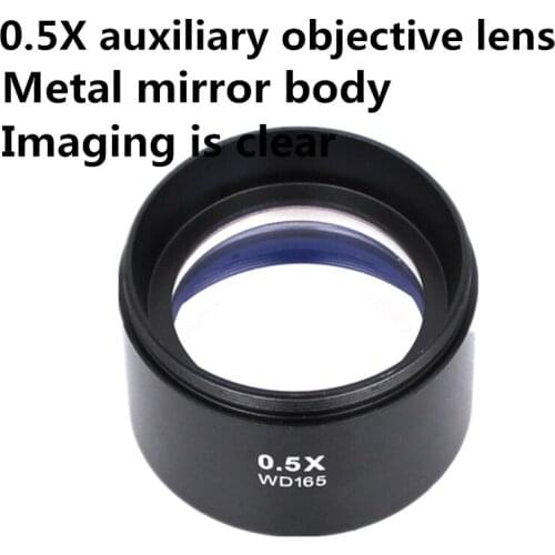 0.5X Auxiliary objective lens for stereoscopic microscope camera