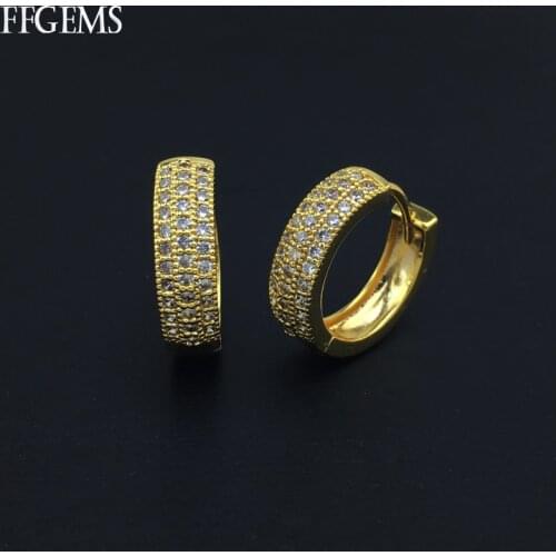 FFGems Real 925 Silver Earring Sterling Zircon Fine Jewelry For Women Lady Engagement Wedding Party Gift Box