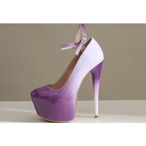 BLXQPYT Two wear Single Women Shoes High Heels16cm Fashion Sexy Pumps Platform wedding party Shoes Woman large size 33-50 YM-156