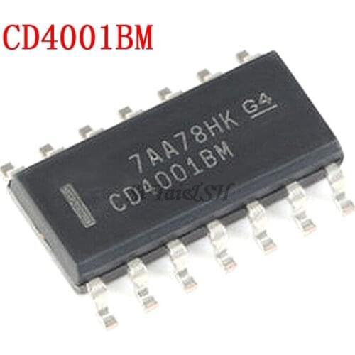 10PCS CD4001BM SOP-14 CD4001B CD4001 SOP 4001 SOP14 SMD new and original IC Chipset