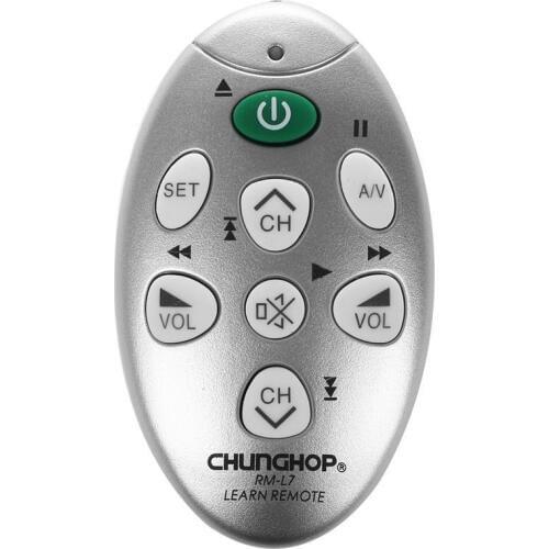 10pcs/lot Chunghop rm-L7 Universal Remote Controller Control Learning DC 3V Mini Learning Remote TV/SAT/DVD/CBL/DVB-T copy