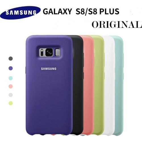 100% Original Samsung Liquid Soft Silicone Cover Case for Galaxy S8 S8 PLUS S9 S9 PLUS G9550 G9650 Anti-knock Back Cover