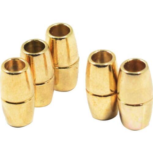 10x Glue In Barrel Magnetic Clasp Leather Cord Connectors for Jewelry Crafts
