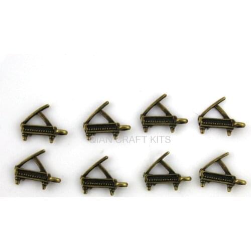 120pcs little piano antique bronze sign zinc alloy pendant, charm, drops for diy 15X12mm lead and nickle free