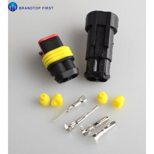 2 Pin 2P Way Sealing Waterproof Electrical Wire Cable Connector Plug Adapter for Car Auto Eletronics