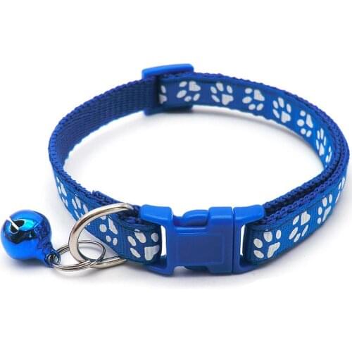2021 Dog Necklace Decorative Anti-lost Pet Collar Adjustable Paw Printed Pet Collar Pet Rope Leash Accessories For Spring Summer