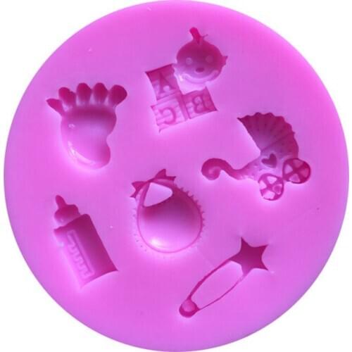 8*1CM DIY Sugar Craft Cake Vintage Petal Baby Series Cake Silicone Mold Fondant Mold Cake Decorating Tools Gum Paste Mold