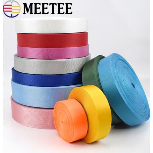 8Meters 20-50mm 0.7mm Polyester Nylon Webbings Straps Tapes Knapsack Backpack Belt Label Ribbons Bias Binding DIY Sewing Craft