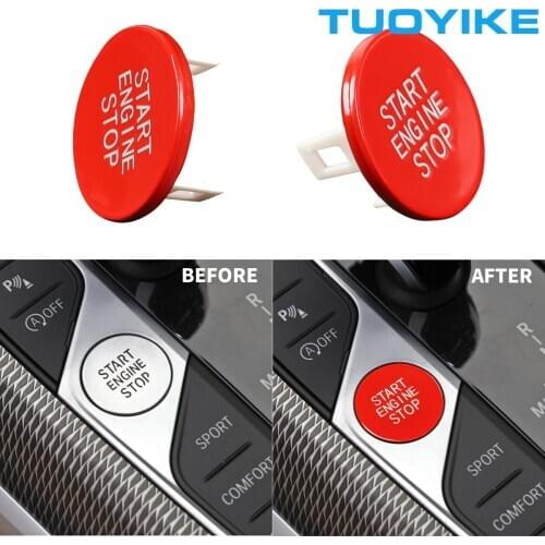 Car RED Start Engine Stop Switch Ignition Button Replacement Trim For BMW G20 X5 G05 X6 G06 X7 G07 G14 G15 G16 Z4 G29 F40 F44
