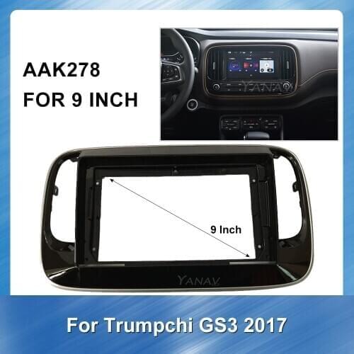 2din Car audio mount plate panel radio 9 inch frame fascias For Ttumochi CS3 2017 video installation dash trim kit frame fascias