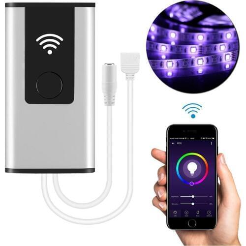 Smart WIFI Wireless Controller for LED Light Strips to Sync Light with Music in Amazon Alexa and Google Home with APP Womo Smart
