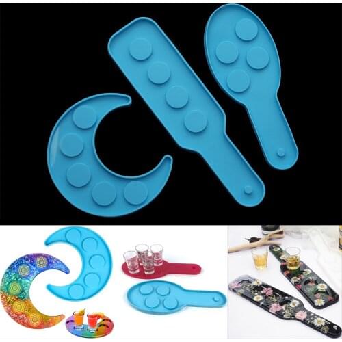 Wine Glass Salver Silicone Mold Drinking Cup Plate For Resin Molds DIY Dish Crystal Resin UV Epoxy Crafts Tray Home Decoration