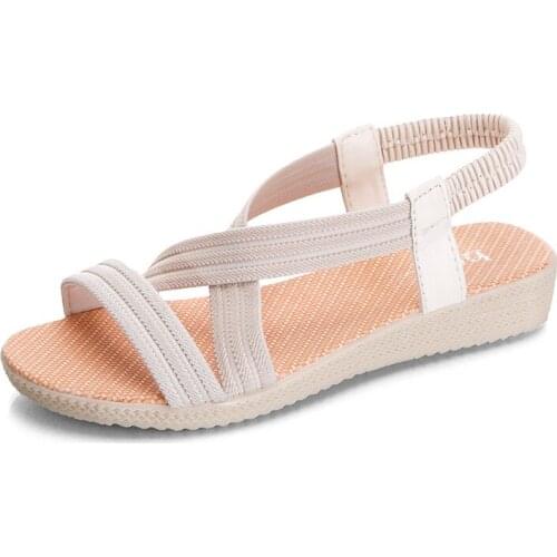 2021 Fashion Sandals Women Summer Wedges Open Toe Thick Heel Soft Strip PU Women Sandals High-heeled