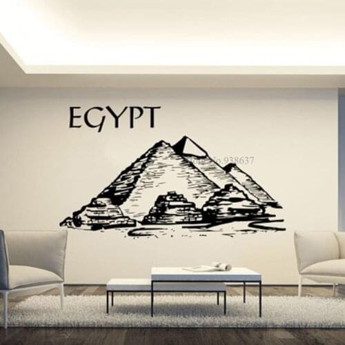 Egypt Pyramid Desert Caravan Of Camels Rider Living Room Home Decal Removable Vinyl Wall Sticker Mural BD317