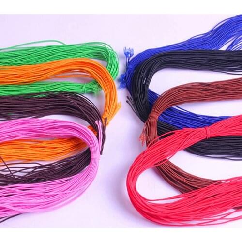 30 Meters Elastic Stretch Round Beading Cord Braided String Macrame Rattail Rope 1.0mm Jewelry Bracelet making