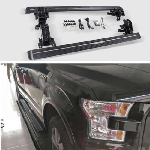 Electric Motor Automatic Switch Closed Running Boards For Ford F150 F-150 2011-2021 Side Step Bar Pedals Nerf Bars