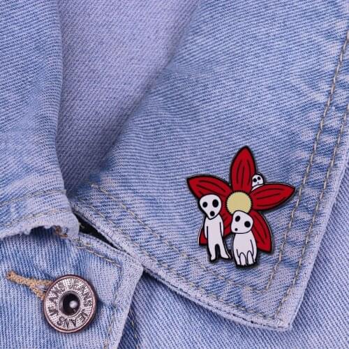 Princess Mononoke Hime San treant Backpack Bags Enamel Brooches Women Men Lapel Pin Hat Badge Metal Figure Alloy Unique Gift