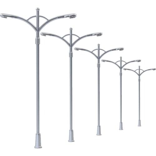 LNH15 5pcs Street Lights Model Railway Lamppost lamps Street Lights HO OO Scale LEDs NEW