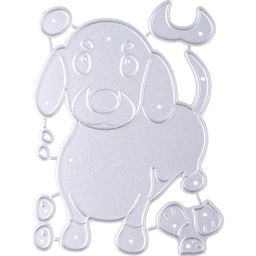 Lovely Dog Metal Cutting Dies Stencil Scrapbooking DIY Album Stamp Paper Card 95AA