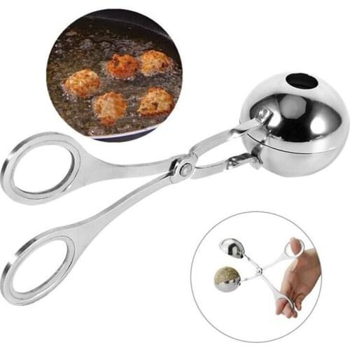 Multifunction Non-Stick Meatball Maker Stainless Steel DIY Rice Ice Cream Fish Ball Clip Croquettes Mold Kitchen Accessories