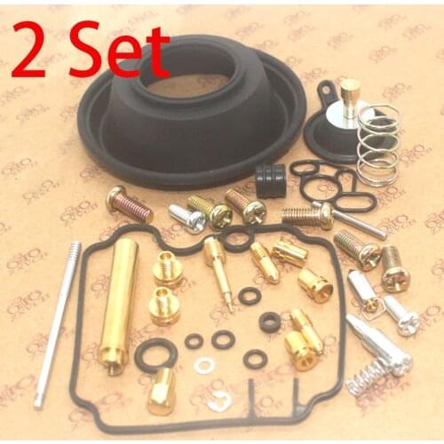 Carburetor Repair Kit 2 SET For Yamaha TDM850 1991-1999 Rebuild Seal Float Valve Pilot Screws Plunger piston diaphragm