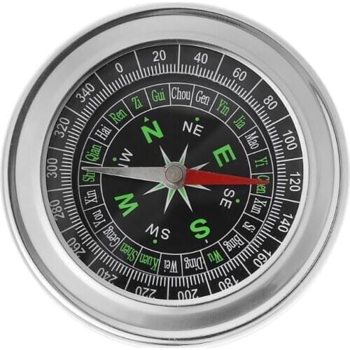 Stainless Steel Compass Outdoor Camping Hiking Pocket Portable Navigation Tool U2JB