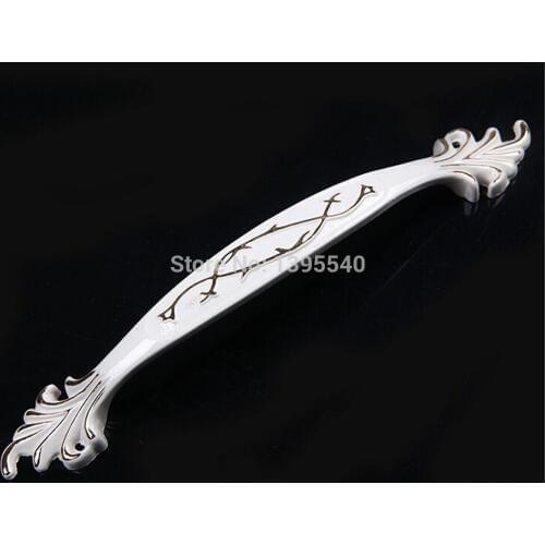 New 128mm Ivory Cabinet Handles Palace Euro-Style Furniture White Knobs Closet Door Handle Drawer Pulls Bars