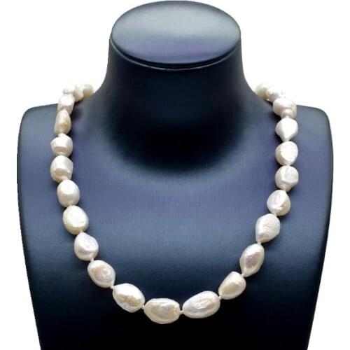 New Arrival Favorite Pearl Necklace White Color Baroque Pearl Irregular 10-11mm Handmade Classic Women Gift Fine Jewelry