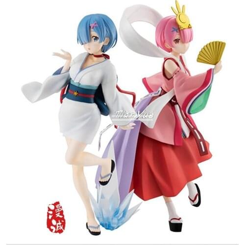 Re:Life in a Different World from Zero Rem Ram yuki onna Ver. Girl Action Figure Model Toys 15cm