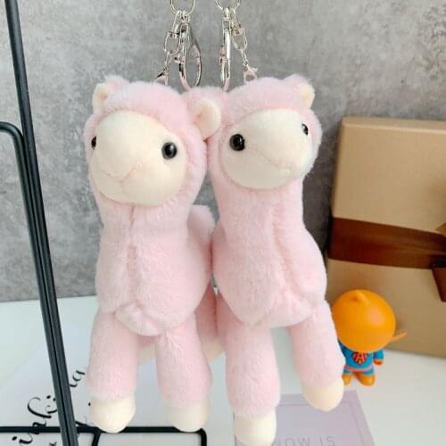 Simulation Alpaca Nima pendant Simplicity generous keychain 20cm plush bag bed decoration soft Soothing doll christmase gift